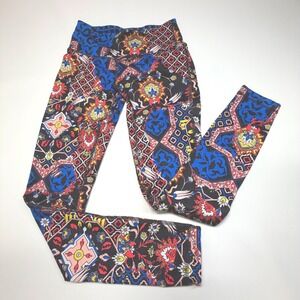 Zelos XS‎ Kaleidoscope Boho Print Leggings Multicolor High Rise Stretch Yoga